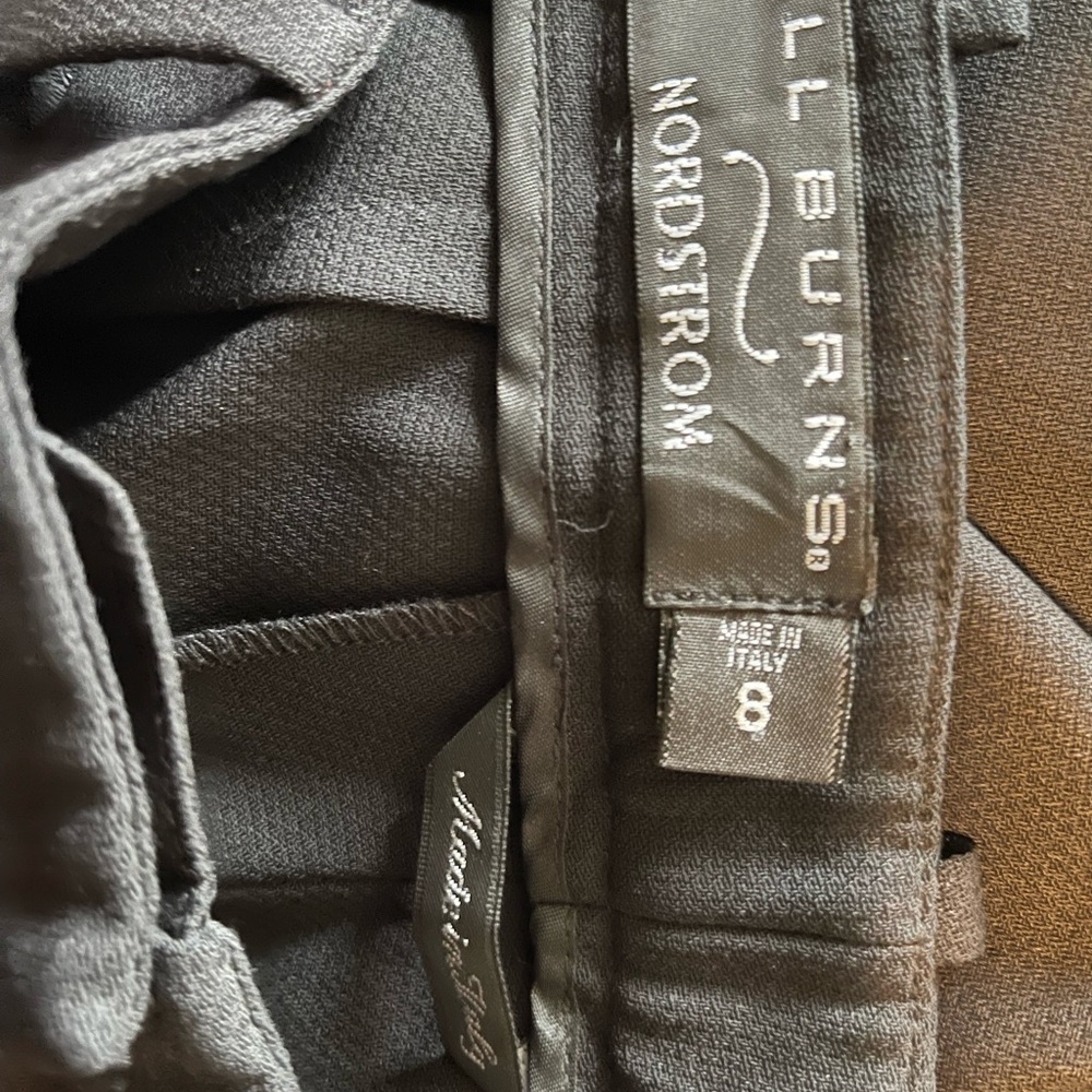 Vintage Nordstrom Bill Burns Elegant Black Women's Pants Wool Made In Italy - Picture 6 of 7